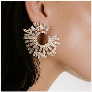 Ettika Gold and Silver Starburst Earrings